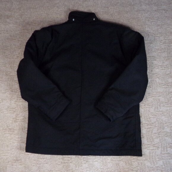 Men's Carhartt Coat Jacket Black B L Large Button Collar 103825 Blanket Lining - Picture 13 of 16